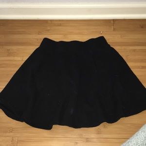 Black high waisted skater skirt